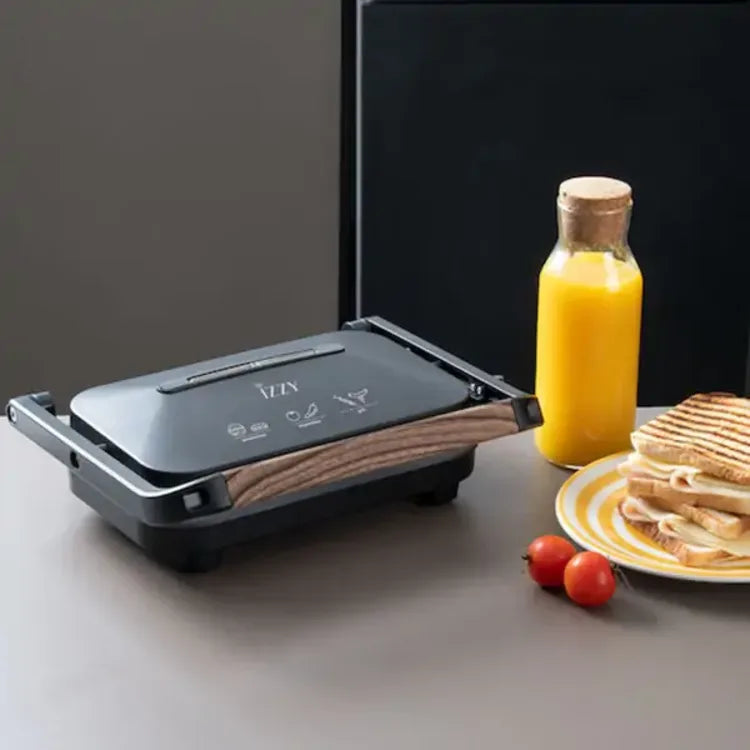 Izzy IZ-2013 Panini Maker in Black, in a room setting