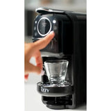 Izzy Parma IZ-6019 Espresso Machine in Black, in use