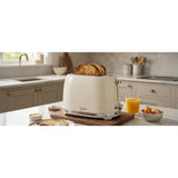 Izzy Vintage IZ-9103 Toaster in Cream, in a room setting