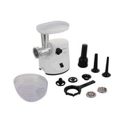 Kenwood MG450 white meat grinder with 1400W motor, three cutting screens, and sausage maker attachment.