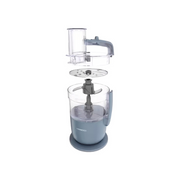 Kenwood MultiPro Go FDP22.130GY Compact Food Processor in Storm Grey with Express Serve attachment and stainless steel blades.