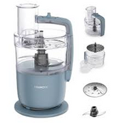 Kenwood MultiPro Go FDP22.130GY Compact Food Processor in Storm Grey with Express Serve attachment and stainless steel blades.
