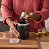KitchenAid KitchenAid Go Cordless System 5KBGR111BM Coffee Grinder in Matte Black, in use
