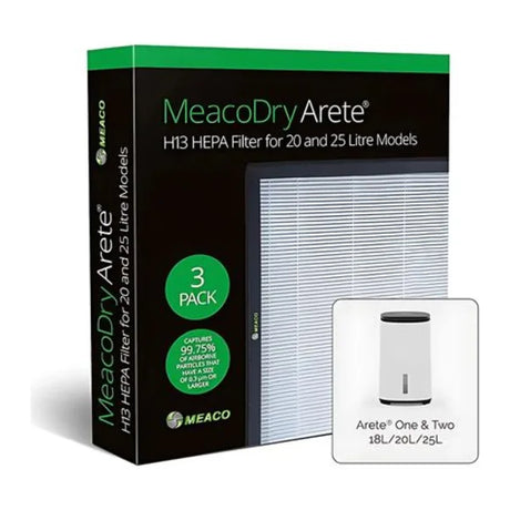 Meaco MeacoDry Arete H13FILTER3PACK20/25 HEPA Filter, front view