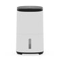 MeacoDry Arete One 25L combined dehumidifier and air purifier in white, showing the digital control panel and sleek front design.