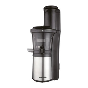 Morphy Richards 411001 Slow Juicer in Black, angled view
