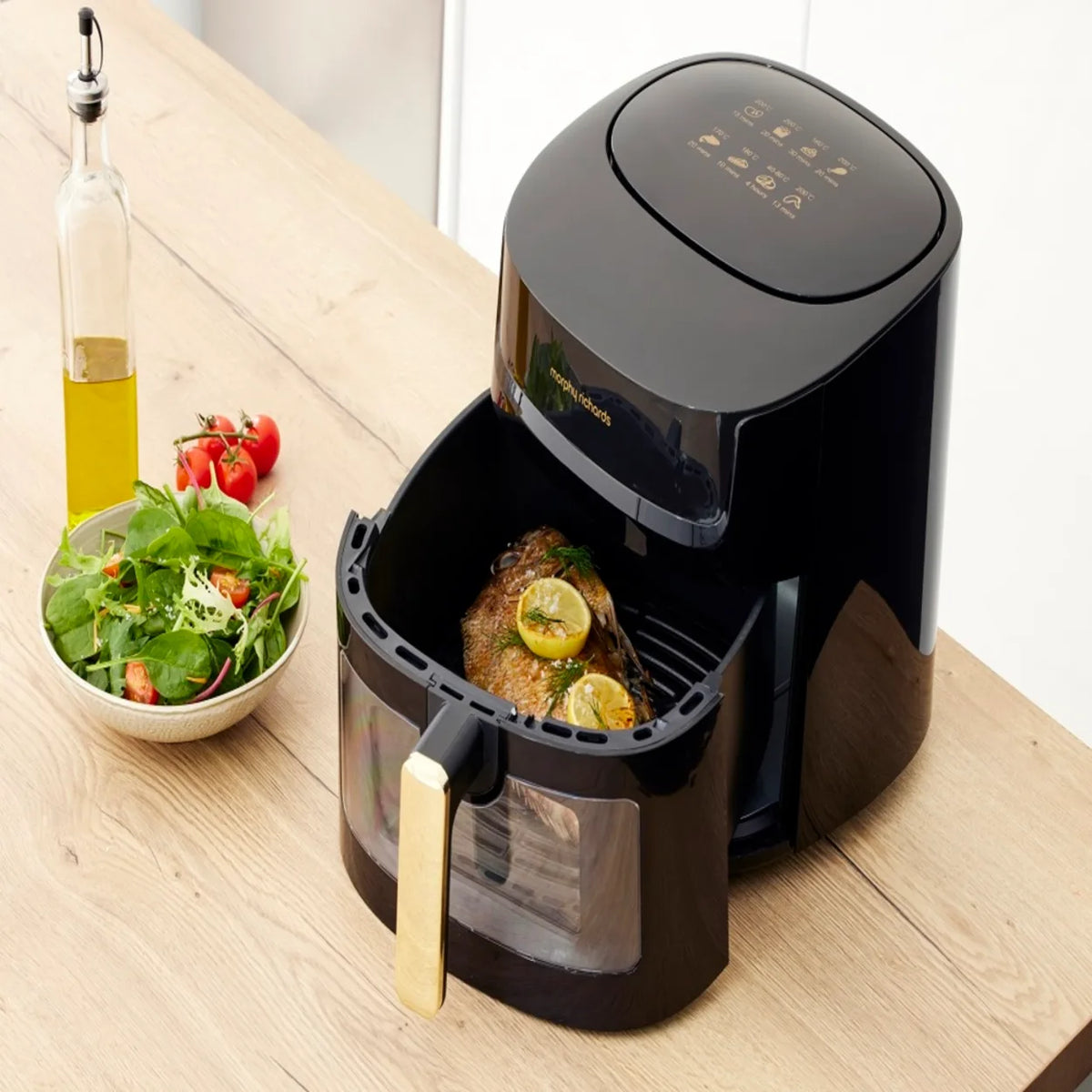 Morphy Richards 414001 Air Fryer in Black, in use