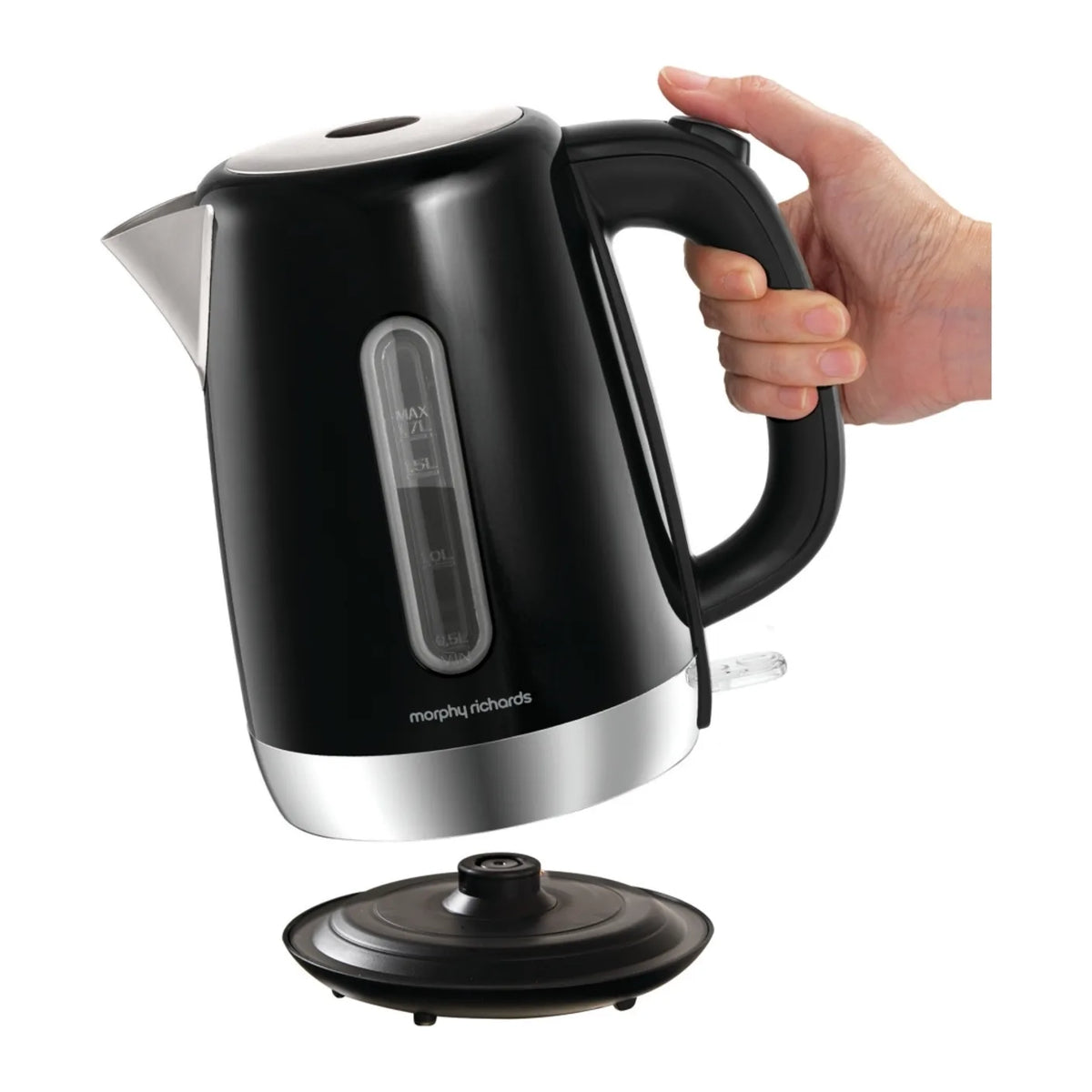 Morphy Richards Equip 102783 Jug Kettle in Black, in use