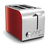Morphy Richards Equip 222055 Toaster in Stainless Steel Red, front view