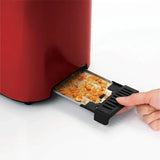 Morphy Richards Equip 222055 Toaster in Stainless Steel Red, close-up detail