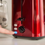 Morphy Richards Equip 222067 Toaster in Red, close-up detail