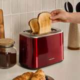Morphy Richards Equip 222067 Toaster in Red, in use
