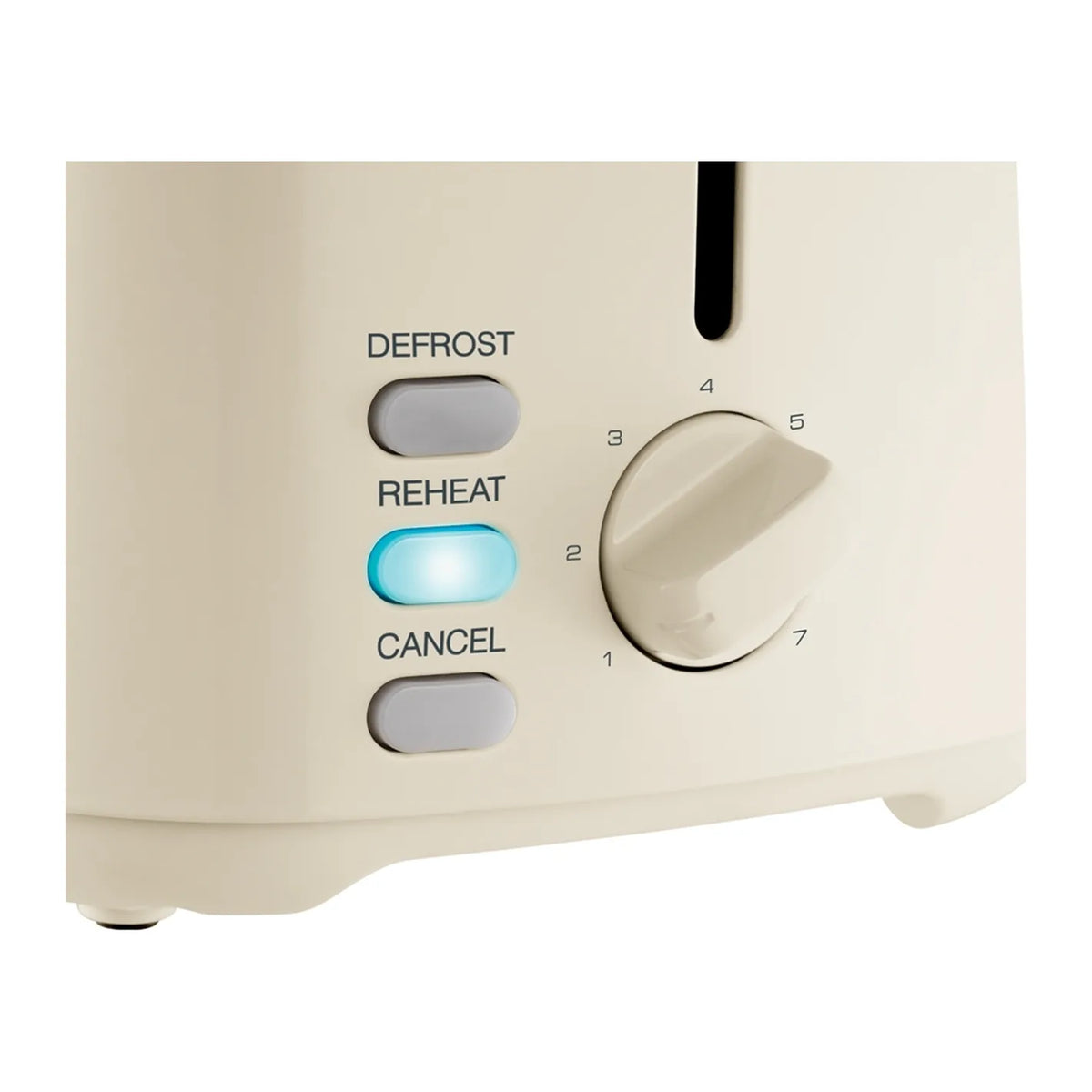 Morphy Richards Equip 222067 Toaster in Cream, close-up detail