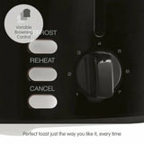 Morphy Richards Equip 222067 Toaster in Black, close-up detail