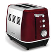 Morphy Richards Evoke 224408 Toaster in Red, front view