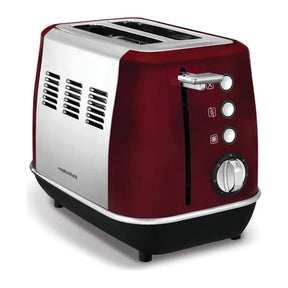 Morphy Richards Evoke 224408 Toaster in Red, front view