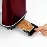 Morphy Richards Evoke 224408 Toaster in Red, close-up detail