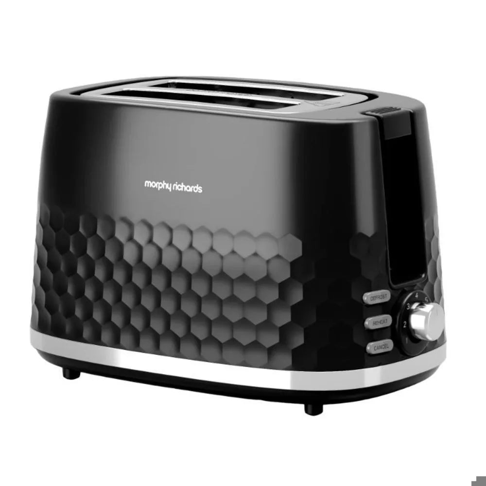 Morphy Richards Hive 220031 Toaster in Black, front view