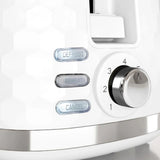 Morphy Richards Hive 220031 Toaster in White, close-up detail