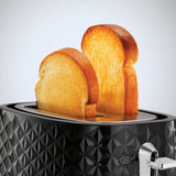 Morphy Richards Vector 228311 Toaster in Black, in use