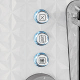 Morphy Richards Vector 228314 Toaster in White, close-up of the defrost, reheat and cancel buttons