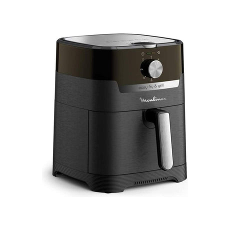 Moulinex Easy Fry & Grill EZ501810 Air Fryer in Black, angled view