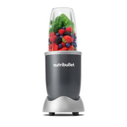 Nutribullet NB606DG 600W Original Blender 6-piece set in Silver Grey, featuring motor base, extractor blades, and Tritan cups.