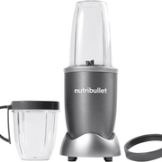 Nutribullet NB606DG 600W Original Blender 6-piece set in Silver Grey, featuring motor base, extractor blades, and Tritan cups.