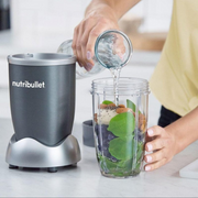 Nutribullet NB606DG 600W Original Blender 6-piece set in Silver Grey, featuring motor base, extractor blades, and Tritan cups.