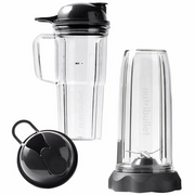 Nutribullet NBF500DG Combo Blender with 1.8L pitcher, 900ml and 700ml cups, and motor base in Dark Grey.