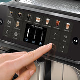 Philips 5500 Series EP5549/70 Espresso Machine in Black, close-up detail