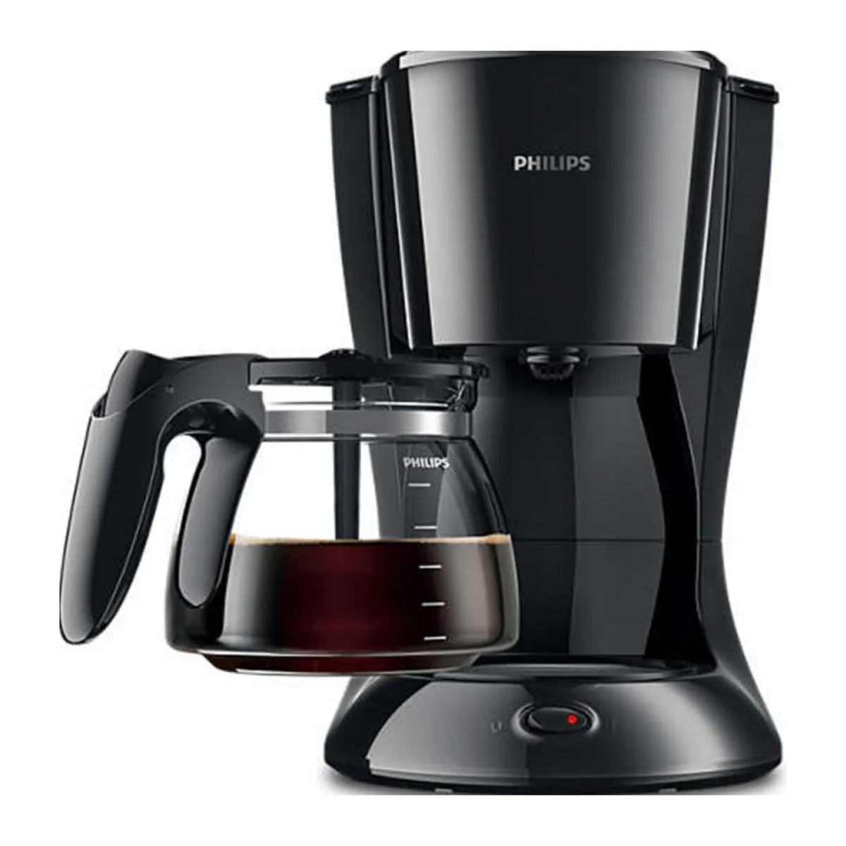 Philips Daily Collection HD7461/20 Filter Coffee Maker in Black, front view