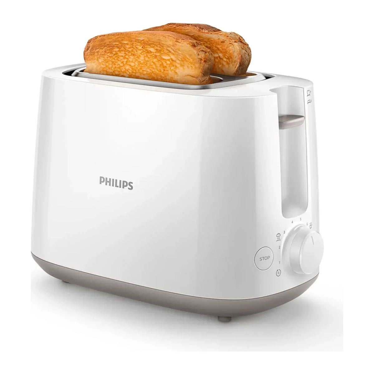 Philips HD2581/00 Toaster in White, side view