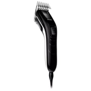 Philips QC5115/15 Family Hair Clipper in black featuring its adjustable comb and corded design.