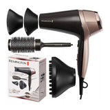 Remington Curl & Straight Confidence D5706 Hair Dryer, with its attachments and box