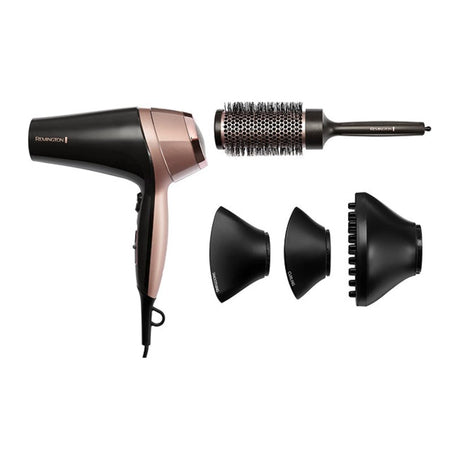 Remington Curl & Straight Confidence D5706 Hair Dryer, with its accessories