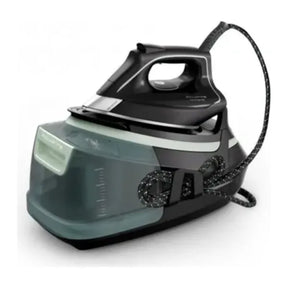 Rowenta DG9621, three-quarter view with the cord coiled on the base