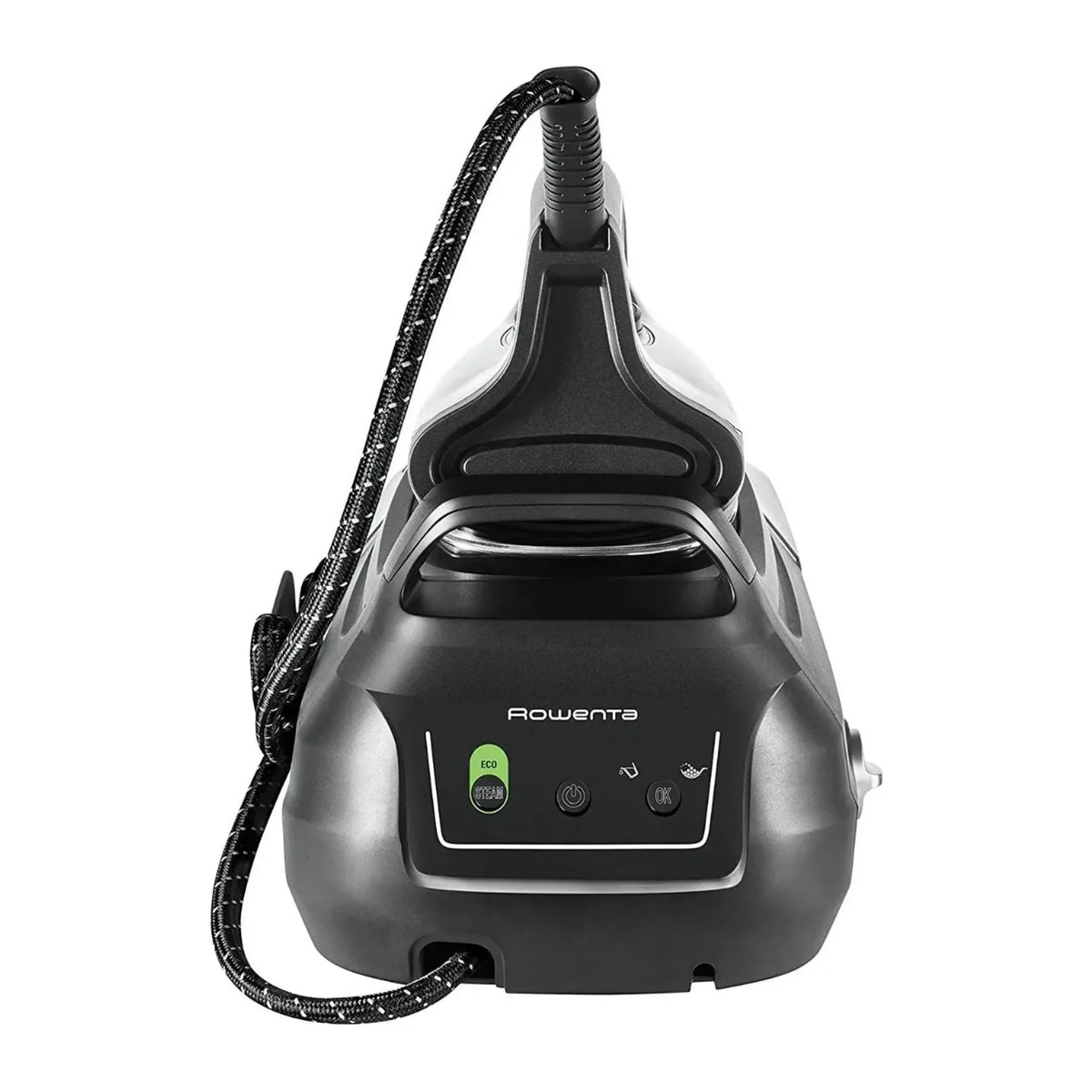 Rowenta DG8622, rear of the base with buttons and indicator light