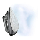 Rowenta DG8622, soleplate with steam shown as blue mist