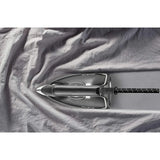 Rowenta DG8622, iron seen from above resting on crumpled grey fabric