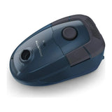 Rowenta RO3125 in Blue, three-quarter view from above showing the hose inlet and dial