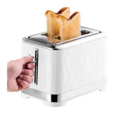 Russell Hobbs Structure 28090 Toaster in White, in use