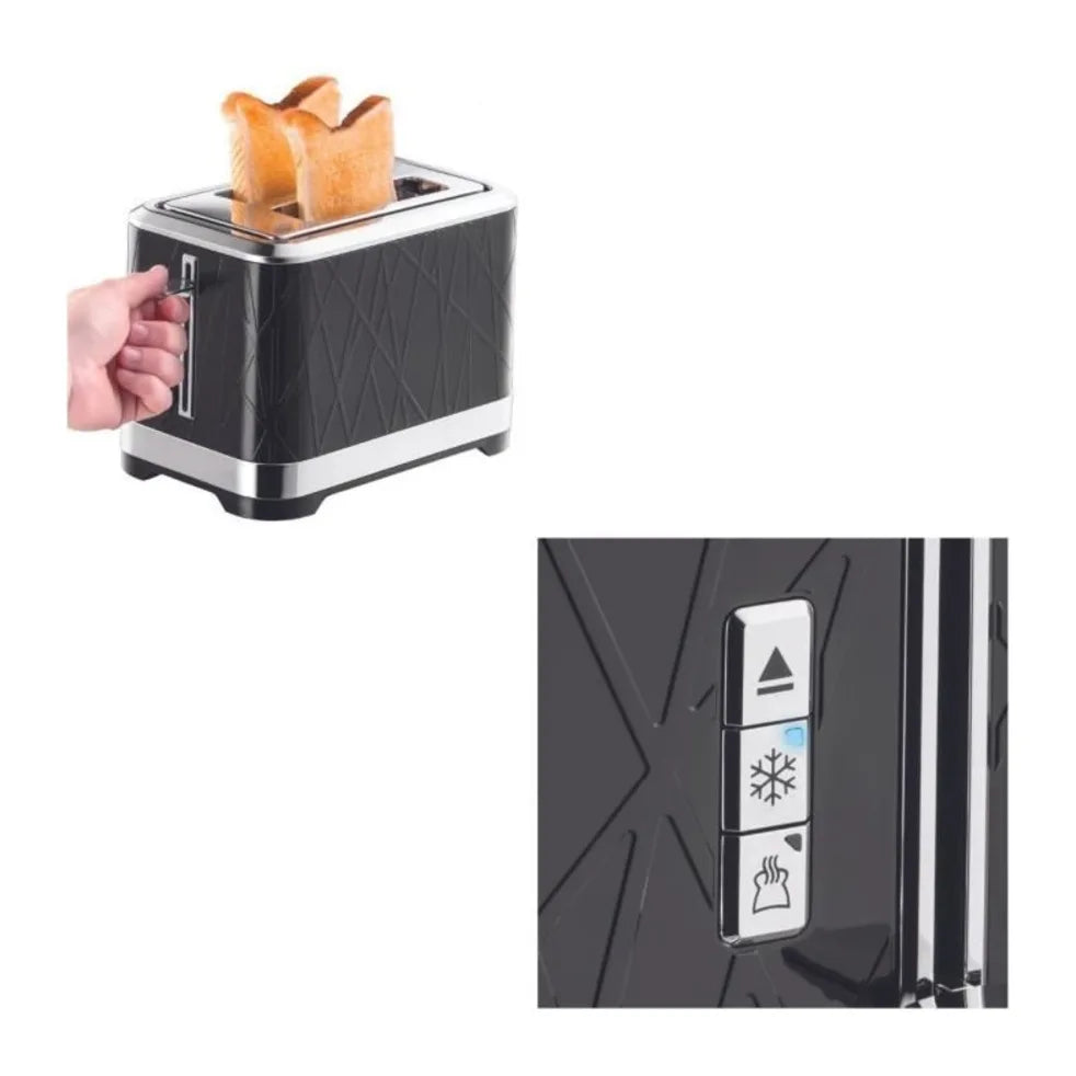 Russell Hobbs Structure 28090 Toaster in Black, in use