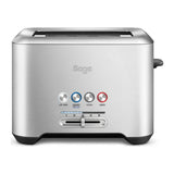 Sage A Bit More BTA720UK 2 Slice Toaster in Silver, front view