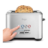Sage A Bit More BTA720UK 2 Slice Toaster in Silver, in use