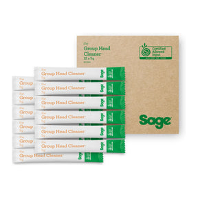 Sage SCC202NEU0ZEU1, twelve sachets laid out beside the cardboard box