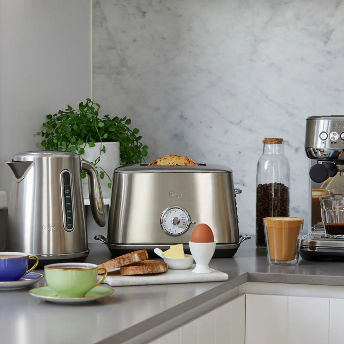 Sage the Toast Select Luxe BTA735BSSUK Toaster in Brushed Stainless Steel, in a room setting