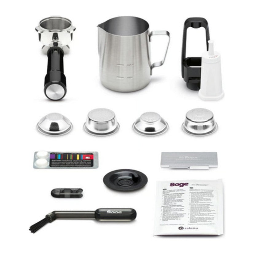 Sage Barista Touch Impress SES881BSS Espresso Machine in Brushed Stainless Steel, accessories included