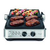 Sage the BBQ & Press BGR700 Contact Grill, opened flat with grilled food
