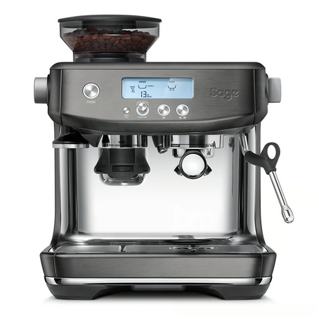 Sage Barista Pro SES878BST Espresso Machine in Black Truffle, front view